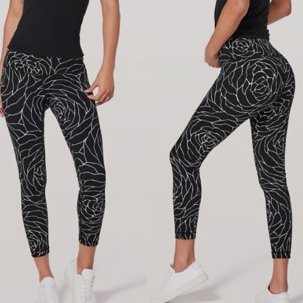 lululemon athletica Black and White Patterned Leggings